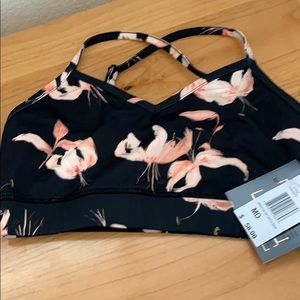 Floral print sports bra